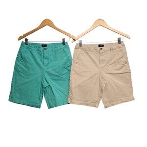 Crown and Ivy Shorts Youth Boys 20  Sea Blue Khaki Button Adjustable Waist